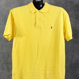 Polo Ralph Lauren Polo Shirt Men's Medium Canary Yellow Flesh Pony Classic Fit